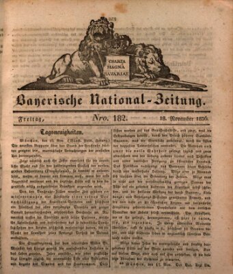 Bayerische National-Zeitung Freitag 18. November 1836