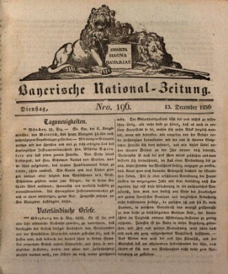 Bayerische National-Zeitung Dienstag 13. Dezember 1836