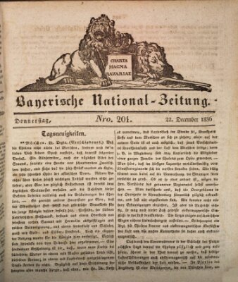 Bayerische National-Zeitung Donnerstag 22. Dezember 1836