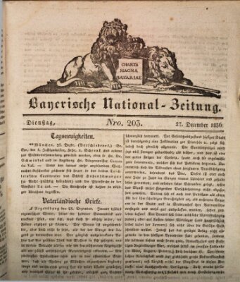 Bayerische National-Zeitung Dienstag 27. Dezember 1836