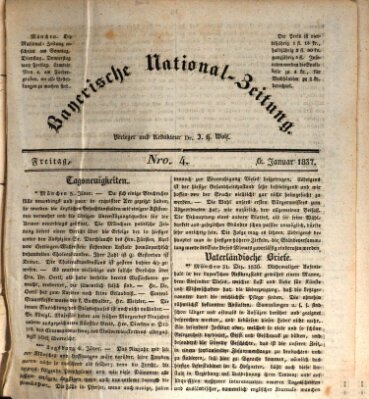 Bayerische National-Zeitung Freitag 6. Januar 1837