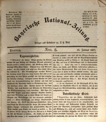 Bayerische National-Zeitung Freitag 13. Januar 1837