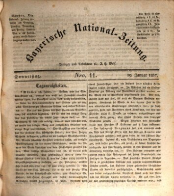 Bayerische National-Zeitung Donnerstag 19. Januar 1837