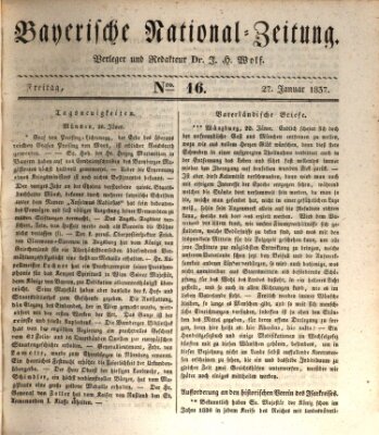 Bayerische National-Zeitung Freitag 27. Januar 1837