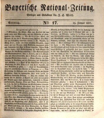 Bayerische National-Zeitung Sonntag 29. Januar 1837