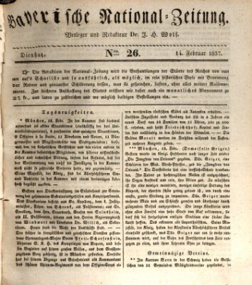 Bayerische National-Zeitung Dienstag 14. Februar 1837