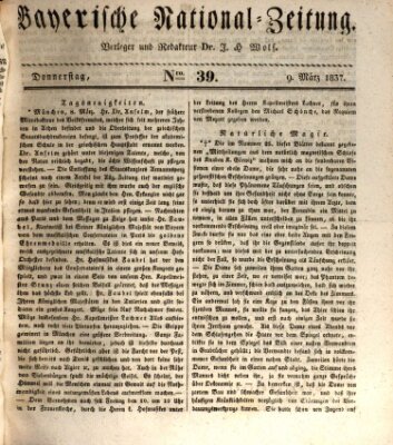 Bayerische National-Zeitung Donnerstag 9. März 1837