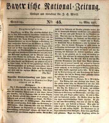 Bayerische National-Zeitung Sonntag 19. März 1837