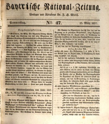 Bayerische National-Zeitung Donnerstag 23. März 1837