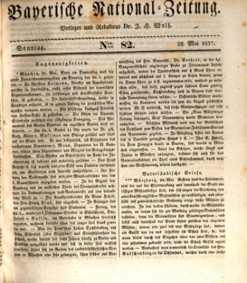 Bayerische National-Zeitung Sonntag 28. Mai 1837