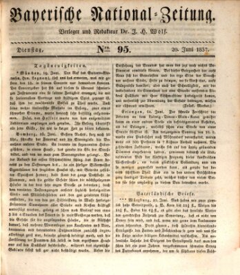 Bayerische National-Zeitung Dienstag 20. Juni 1837