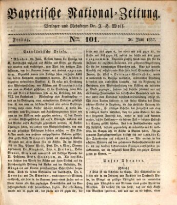 Bayerische National-Zeitung Freitag 30. Juni 1837