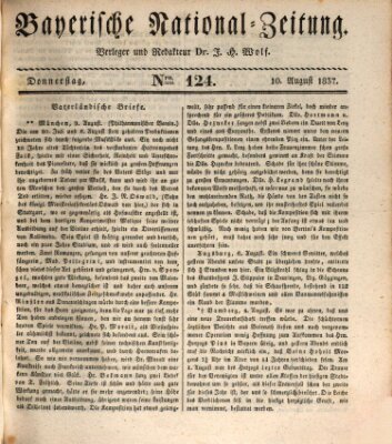 Bayerische National-Zeitung Donnerstag 10. August 1837