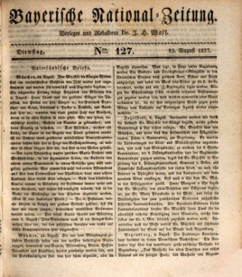 Bayerische National-Zeitung Dienstag 15. August 1837