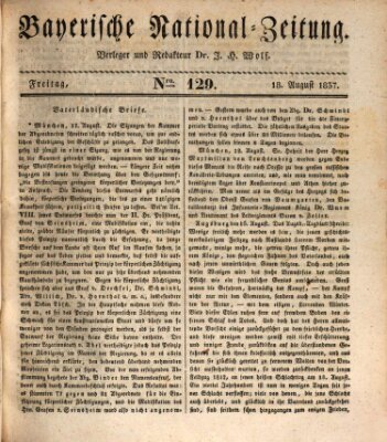 Bayerische National-Zeitung Freitag 18. August 1837