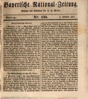 Bayerische National-Zeitung Sonntag 8. Oktober 1837