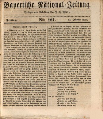 Bayerische National-Zeitung Freitag 13. Oktober 1837