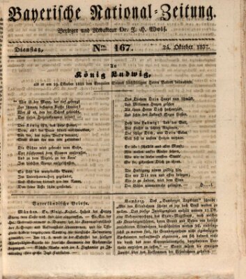 Bayerische National-Zeitung Dienstag 24. Oktober 1837