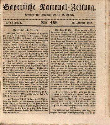 Bayerische National-Zeitung Donnerstag 26. Oktober 1837