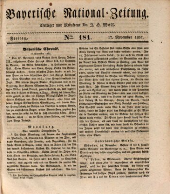 Bayerische National-Zeitung Freitag 17. November 1837