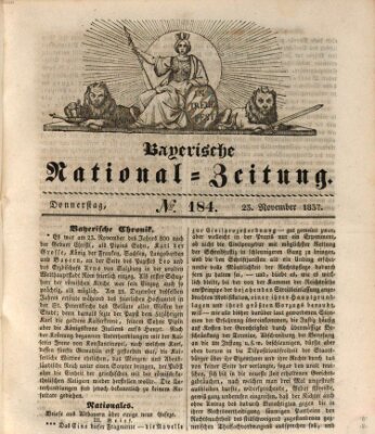 Bayerische National-Zeitung Donnerstag 23. November 1837