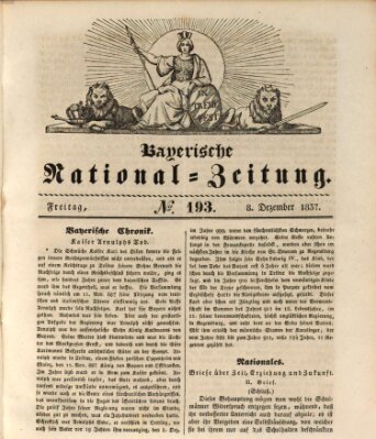 Bayerische National-Zeitung Freitag 8. Dezember 1837