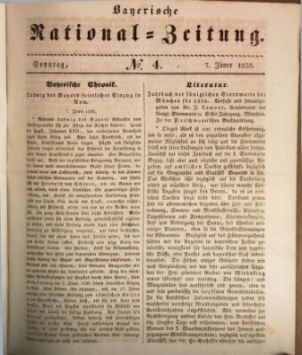 Bayerische National-Zeitung Sonntag 7. Januar 1838