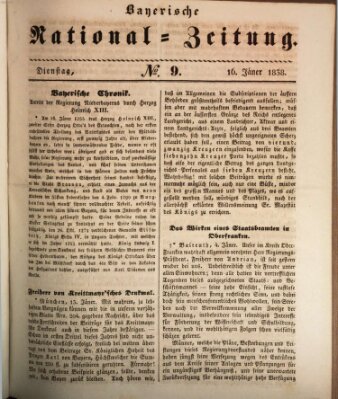 Bayerische National-Zeitung Dienstag 16. Januar 1838