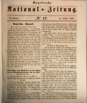 Bayerische National-Zeitung Dienstag 30. Januar 1838