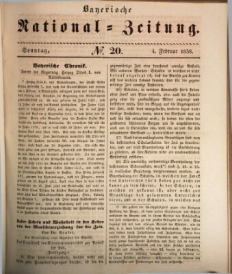 Bayerische National-Zeitung Sonntag 4. Februar 1838