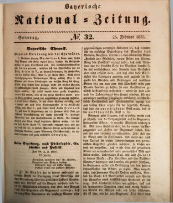 Bayerische National-Zeitung Sonntag 25. Februar 1838