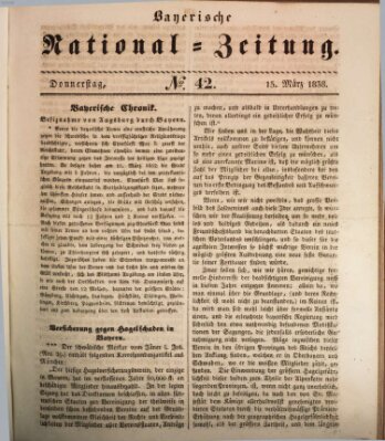 Bayerische National-Zeitung Donnerstag 15. März 1838