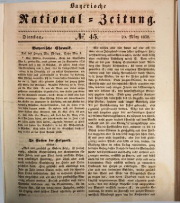 Bayerische National-Zeitung Dienstag 20. März 1838