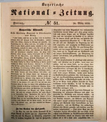 Bayerische National-Zeitung Freitag 30. März 1838