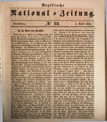 Bayerische National-Zeitung Dienstag 3. April 1838