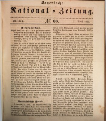 Bayerische National-Zeitung Freitag 27. April 1838