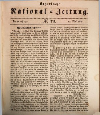 Bayerische National-Zeitung Donnerstag 10. Mai 1838