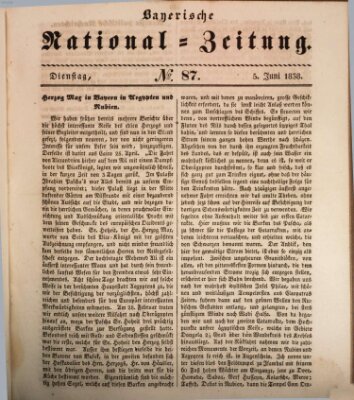 Bayerische National-Zeitung Dienstag 5. Juni 1838