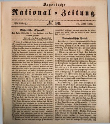 Bayerische National-Zeitung Sonntag 10. Juni 1838