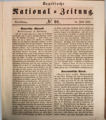 Bayerische National-Zeitung Dienstag 12. Juni 1838