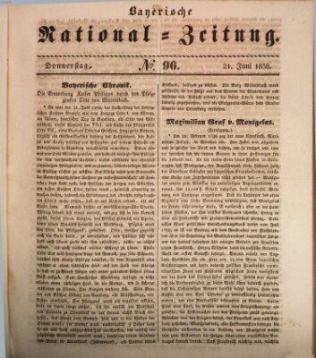 Bayerische National-Zeitung Donnerstag 21. Juni 1838