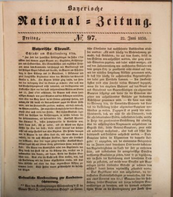 Bayerische National-Zeitung Freitag 22. Juni 1838