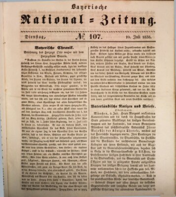 Bayerische National-Zeitung Dienstag 10. Juli 1838