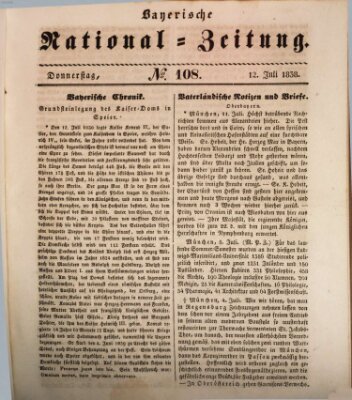 Bayerische National-Zeitung Donnerstag 12. Juli 1838