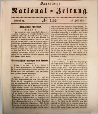 Bayerische National-Zeitung Dienstag 24. Juli 1838