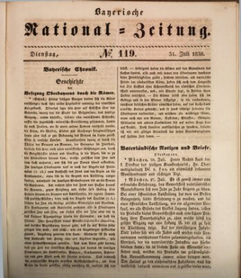 Bayerische National-Zeitung Dienstag 31. Juli 1838