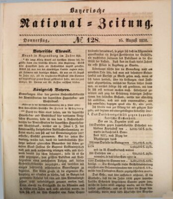 Bayerische National-Zeitung Donnerstag 16. August 1838