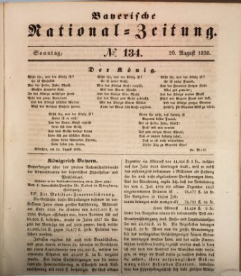 Bayerische National-Zeitung Sonntag 26. August 1838