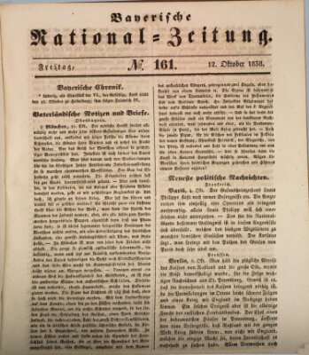 Bayerische National-Zeitung Freitag 12. Oktober 1838