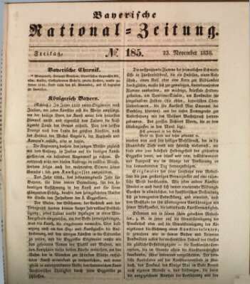 Bayerische National-Zeitung Freitag 23. November 1838